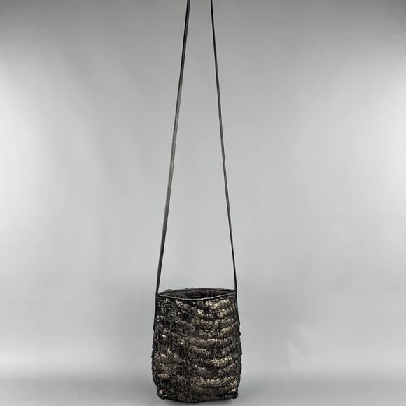 SIMONA TAGLIAFERRI Handbags - SIMONA TAGLIAFERRI Textured Grey Fabric Shoulder Handbag